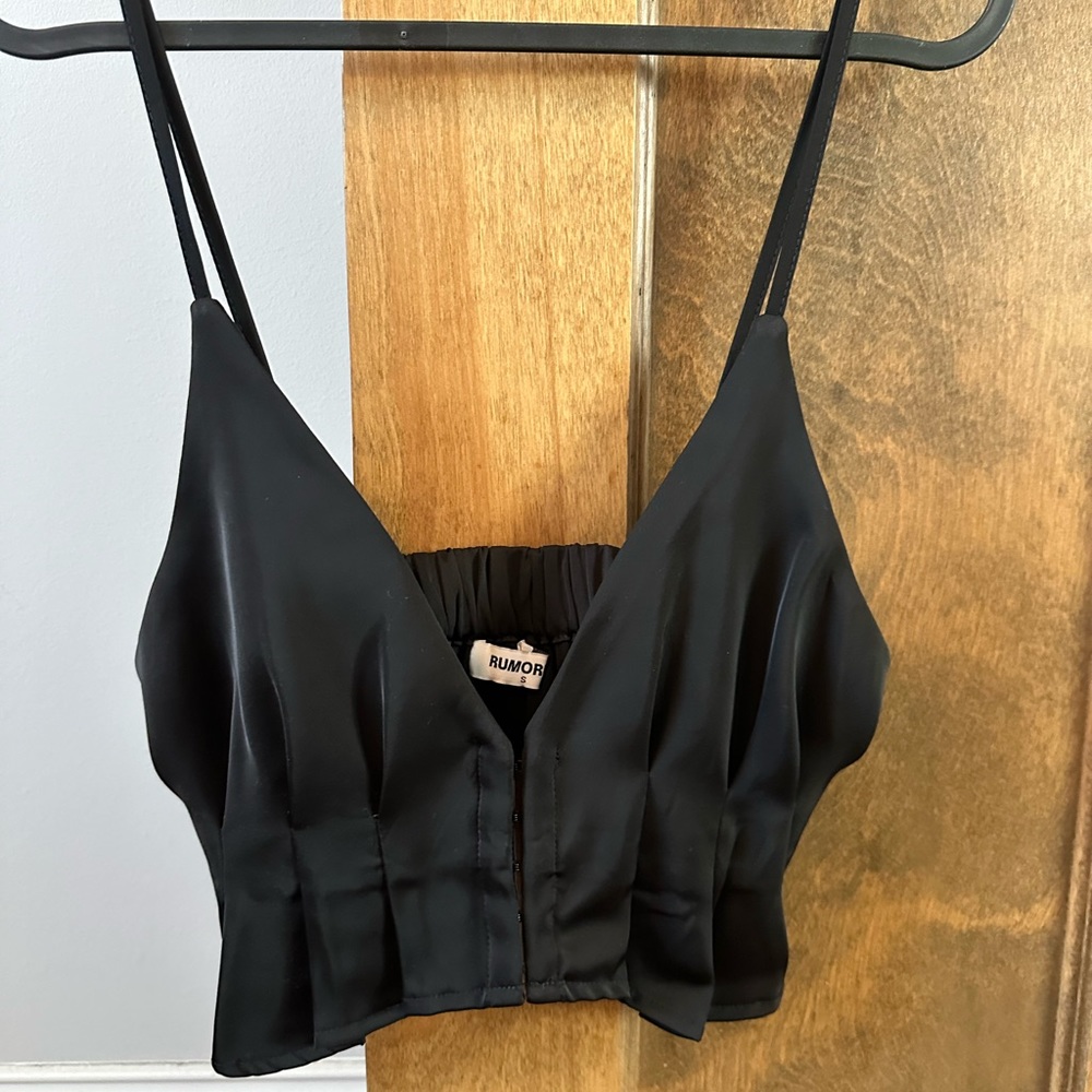 Rumored Black Button Front Tank - image 1